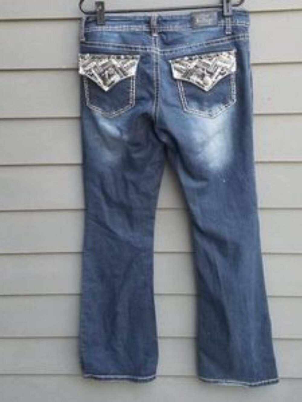 Love Indigo Bling on Back Pockets Jeans Size 10 - Picture 3 of 3